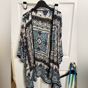 Bila Boho Patchwork Kimono Cardigan Rayon M/L Festival Layer Resort Beach